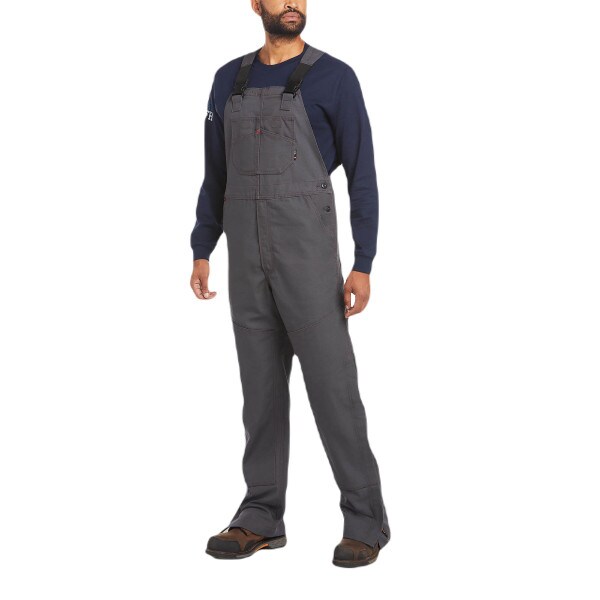 Ariat FR Canvas Unlined Bibs in Iron Gray